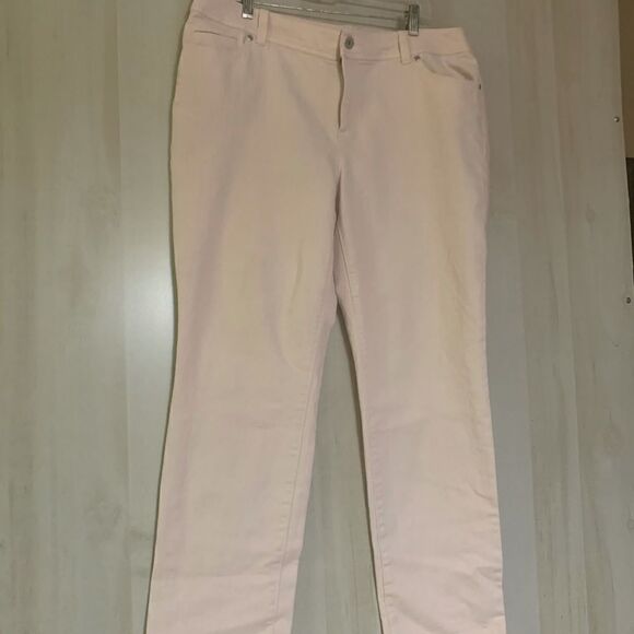 Chico’s‎ pink denim jeans, Chico size 2 , size 12 - Picture 1 of 12